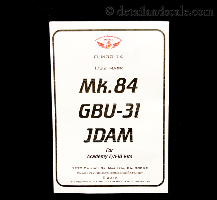 Flying Leathernecks FLM48-33 Mk-84 GBU-31 JDAM mask for 1/48 AMK F-14D 