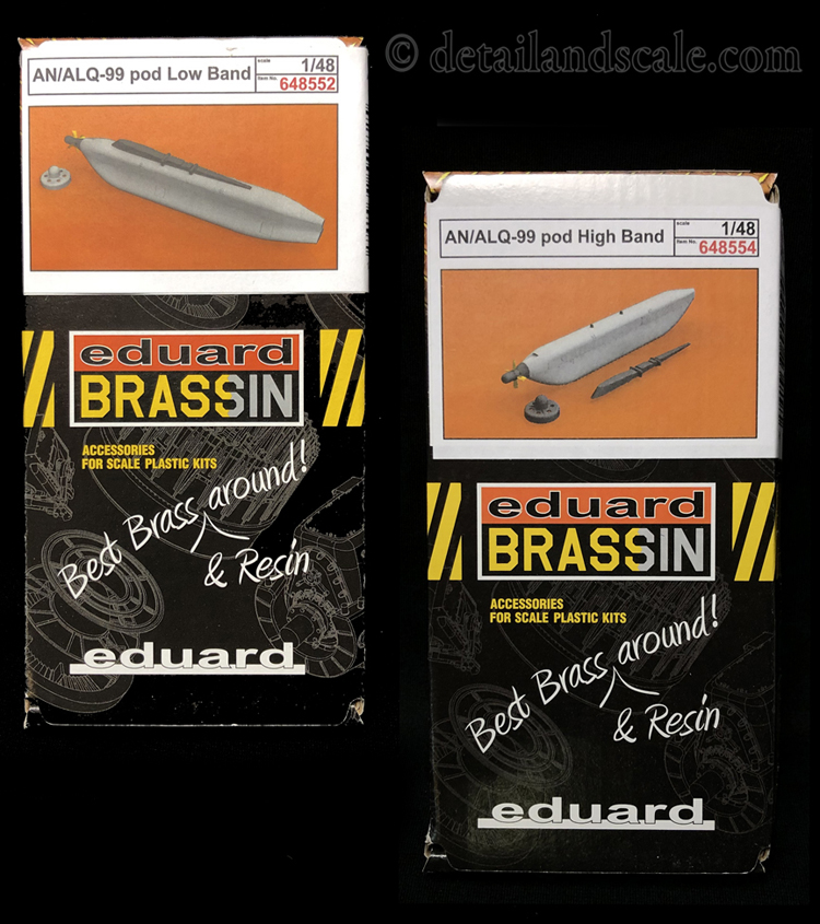 Eduard Brassin AN/ALQ-99 High and Low Band Pod Sets - 1:48 Scale